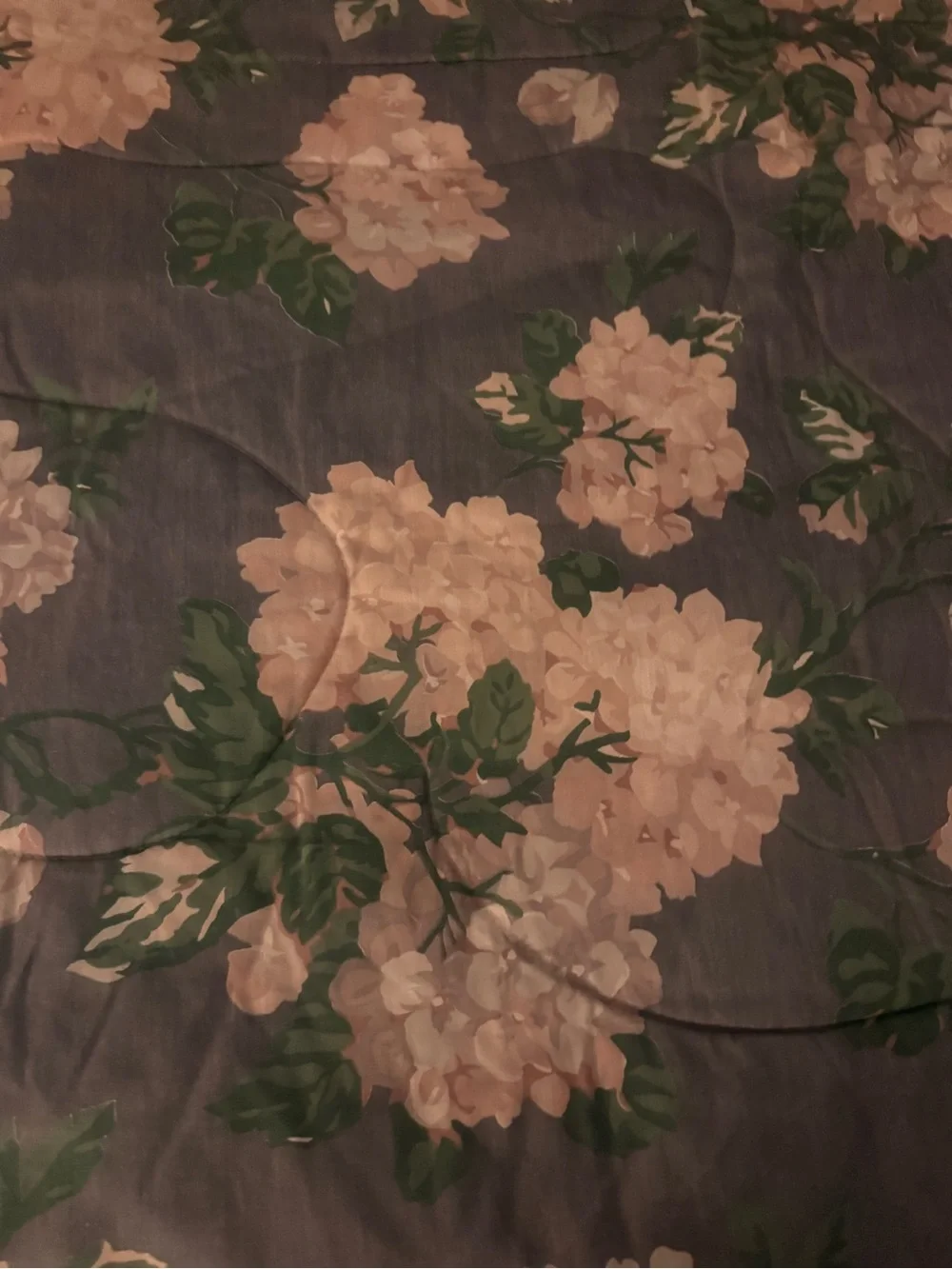 vintage Dan River floral hydrangeas comforter queen